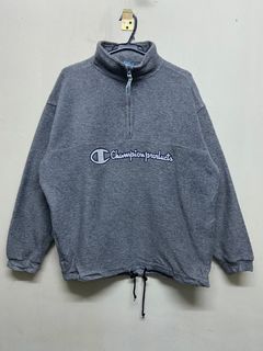Vtg champion fleece spellout halfzipper