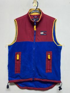 Vtg Tommy hilfiger Colour block fleece vest