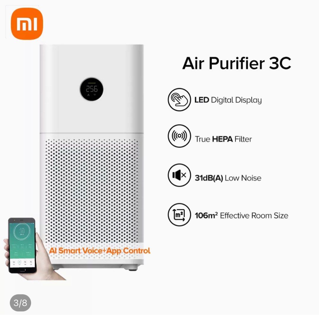 Xiaomi Air Purifier 3C, Furniture & Home Living, Cleaning & Homecare ...