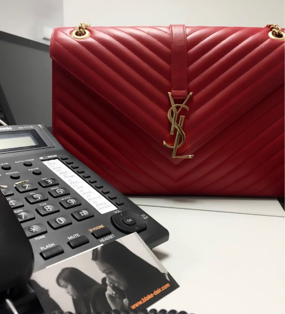 Red ysl on sale envelope bag