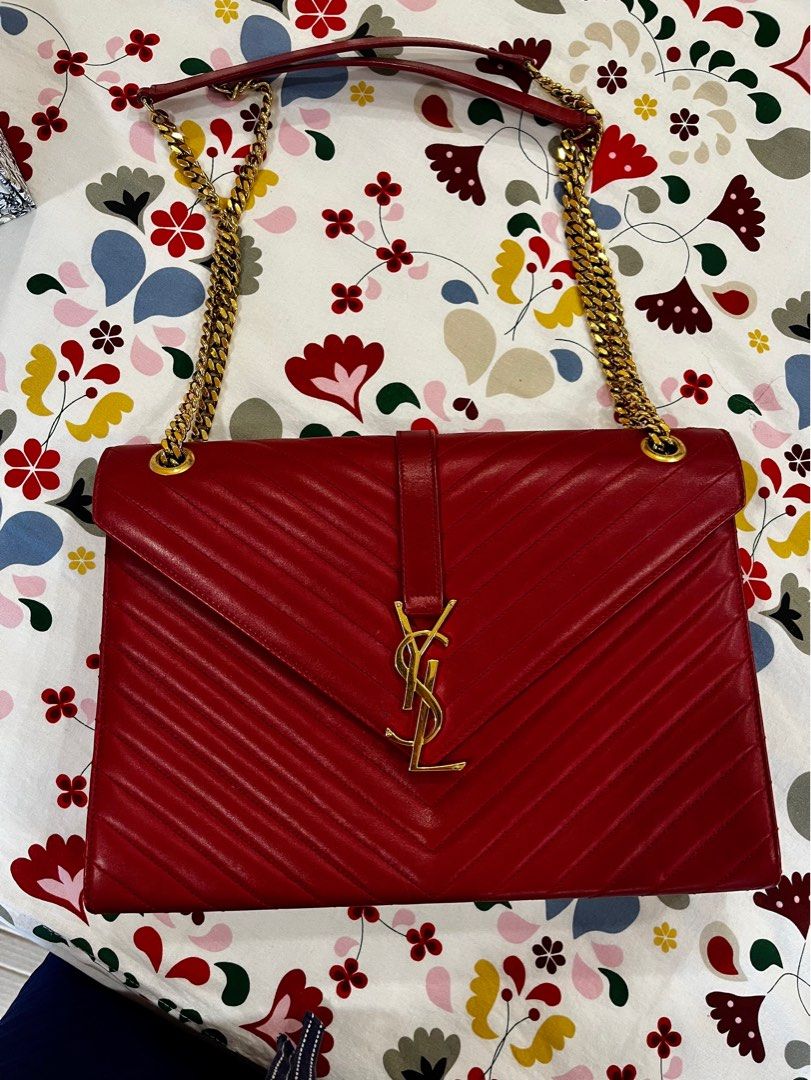 Ysl Large Envelope Bag, Luxury, Bags & Wallets On Carousell