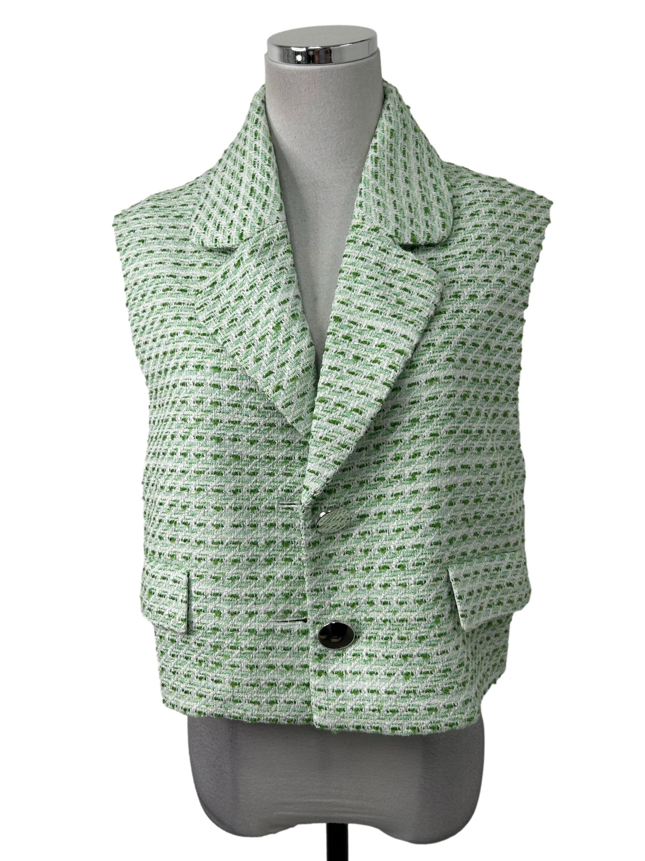 Tweed vest zara discount