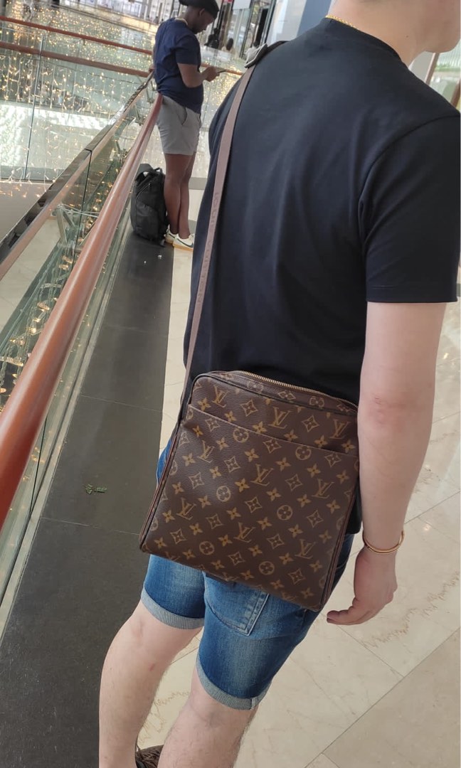Trotteur leather crossbody bag Louis Vuitton Brown in Leather