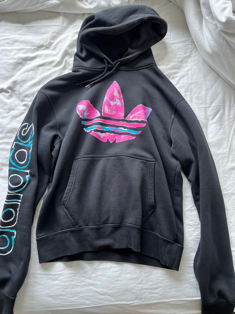 Adidas originals men's clearance watercolor trefoil hoodie