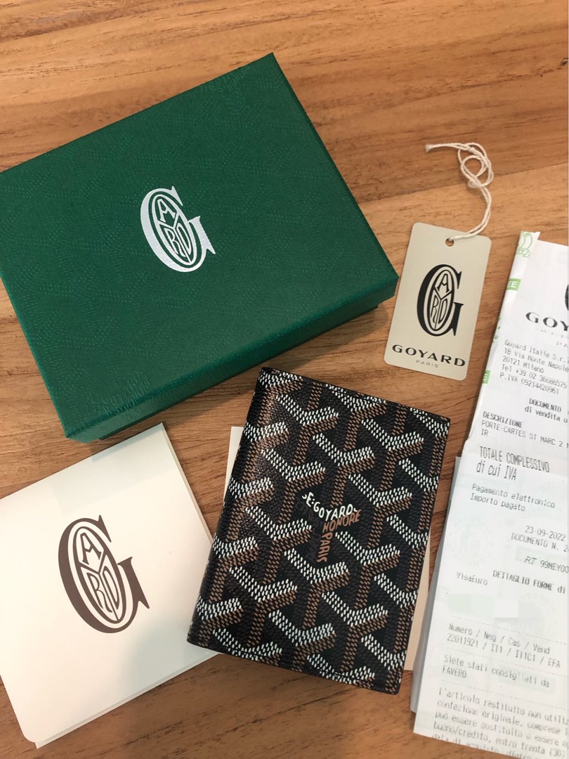 Goyard Grey Goyardine Coated Canvas St. Marc Bifold Card Holder Goyard