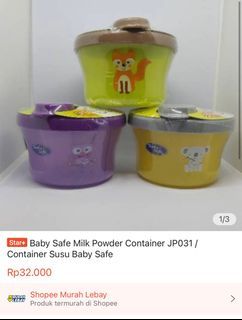 Baby safe milk powder container tempat susu bubuk portable