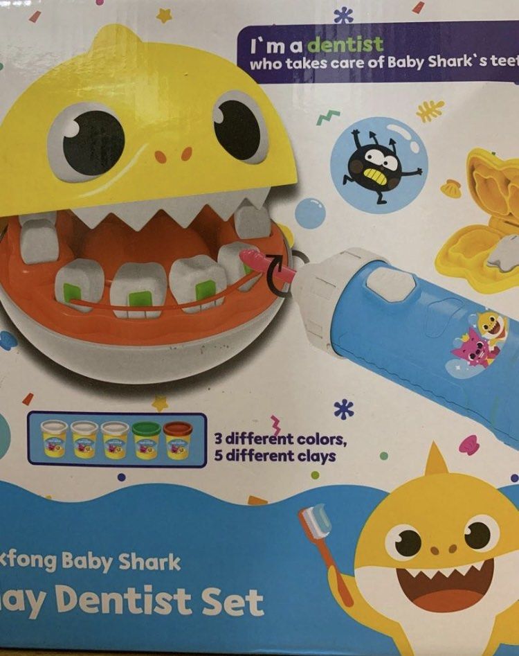 Baby Shark Dentist Playdoh Set, Babies & Kids, Infant Playtime On Carousell