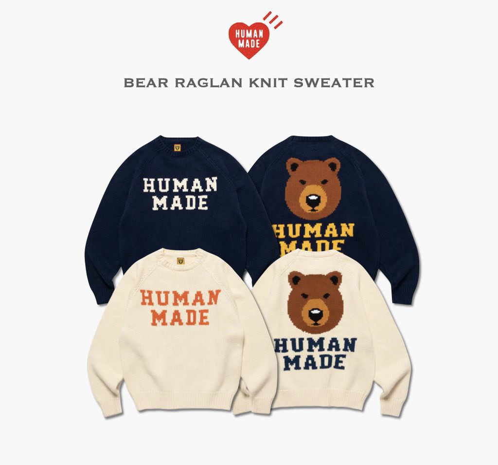 Bear Raglan Knit Sweater, Men's Fashion, Tops & Sets, Tshirts