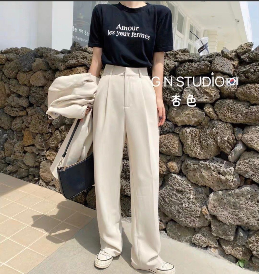 Beige Pants, Women's Fashion, Bottoms, Other Bottoms on Carousell
