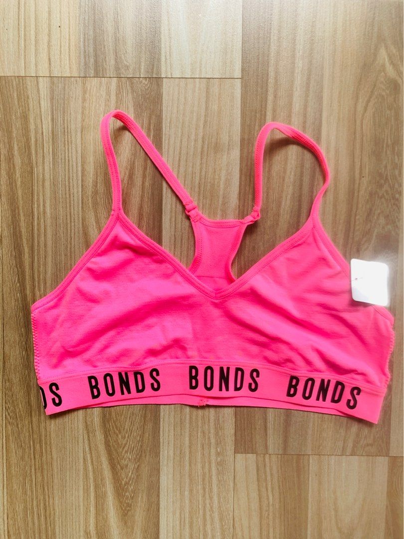 BNWT Bright pink Bonds Sports bra for teens 14y, Women's Fashion