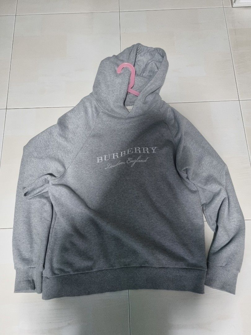 Burberry London England Mens Grey Burberry Hoodie Burberry Hoodie