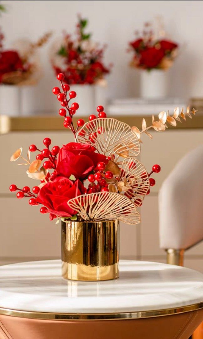 Chinese New Year Flowers, Furniture & Home Living, Home Decor, Artificial Plants & Flowers on