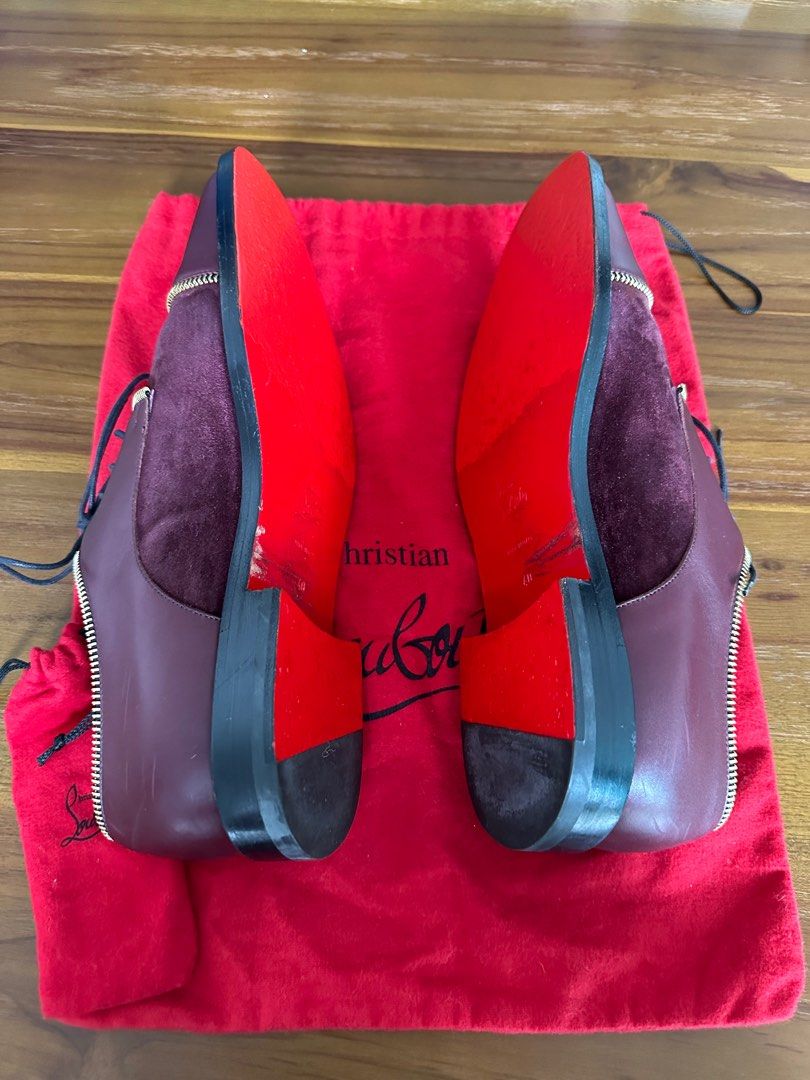 Burgundy sales louboutins mens