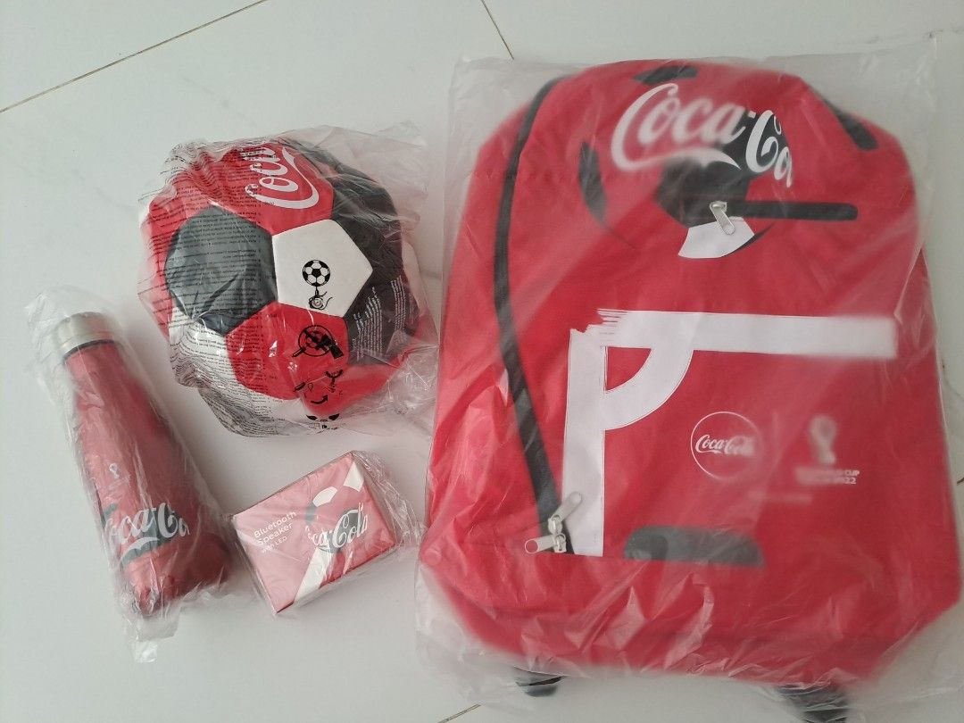 Bonnet Collector Coca-Cola Partenaire Officiel De La Coupe Du Monde Qatar 2022 - Taille Unique, Beige, En Coton Et Laine