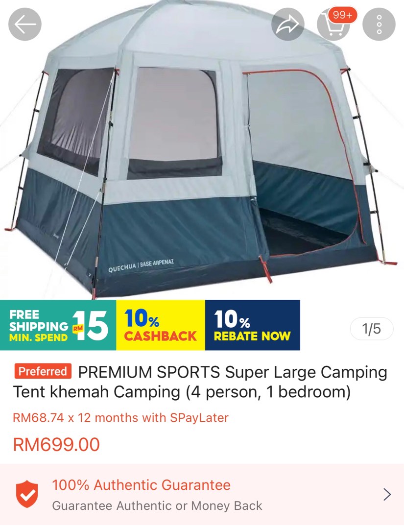 Decathlon Arpenaz Base M 6Pax, Sports Equipment, Hiking & Camping On  Carousell