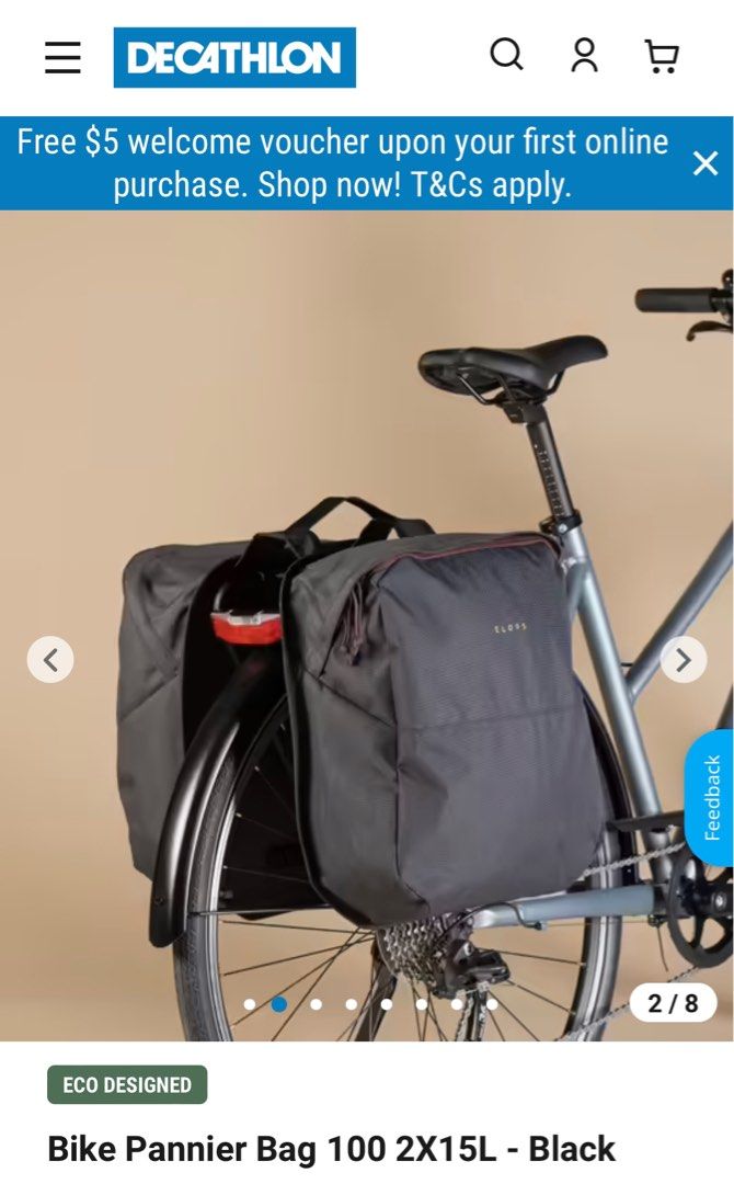decathlon pannier bag