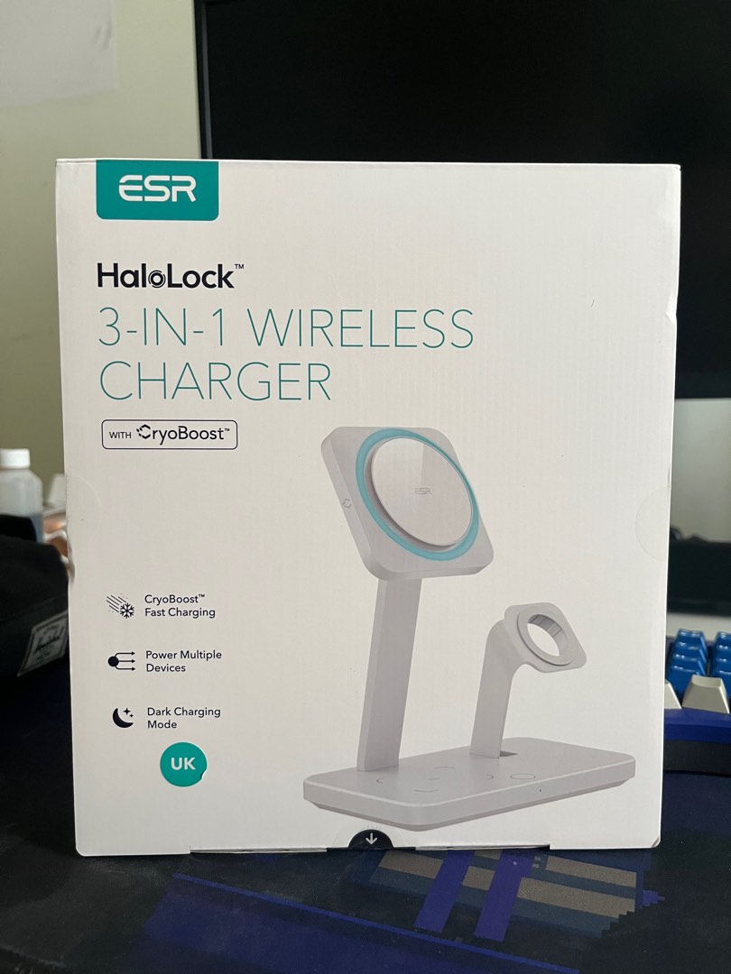 ESR HaloLock 3-in-1 Wireless Charger CryoBoost, Mobile Phones & Gadgets ...