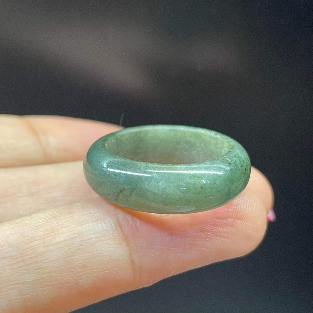 Genuine green top jade rings