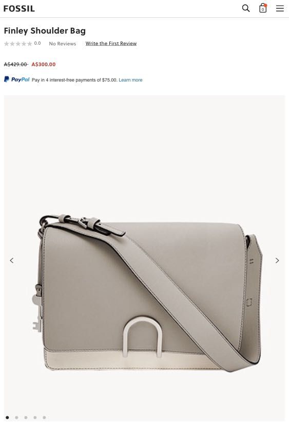 FOSSIL FINLEY SHOULDER BAG Grey