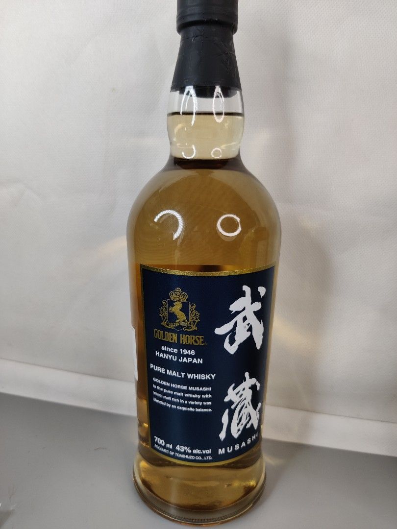 GOLDEN HORSE MUSASHI PURE MALT WHISKY, Food & Drinks, Alcoholic
