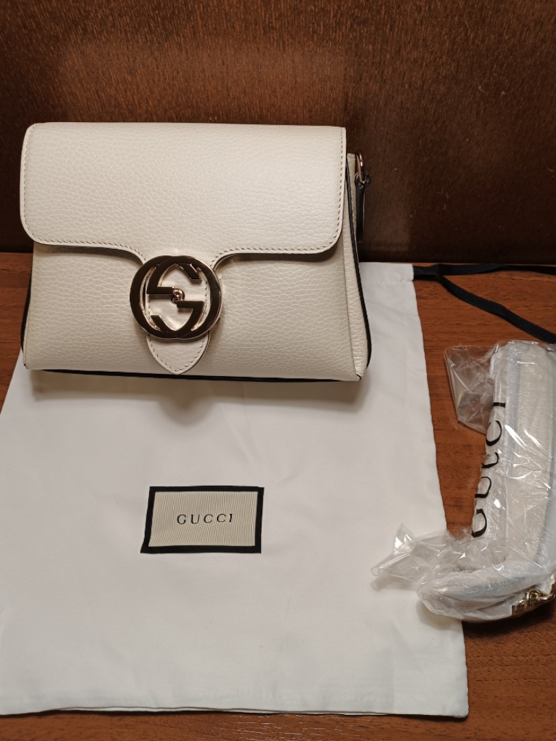 Gucci gg interlocking cream bag, Luxury, Bags & Wallets on Carousell