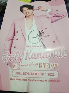 Gulf kanawut 1st FM vietnam signed poster