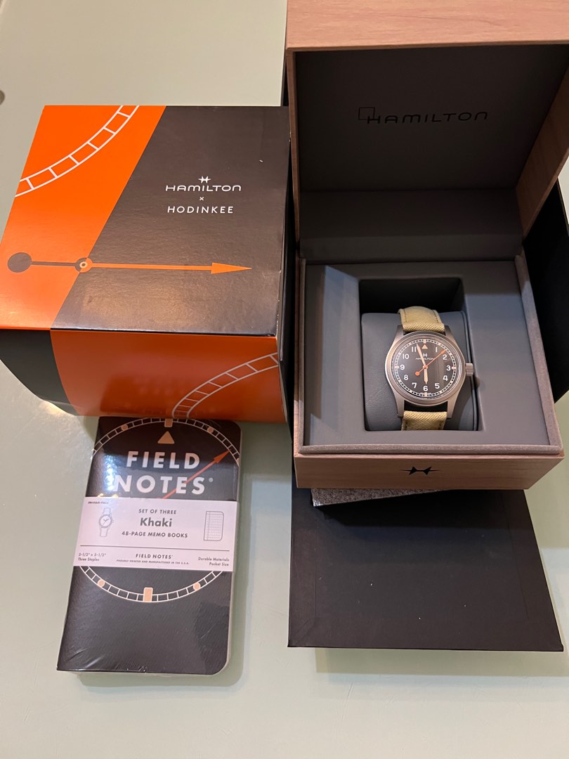 Hamilton x Hodinkee Khaki Field, 名牌, 手錶 Carousell