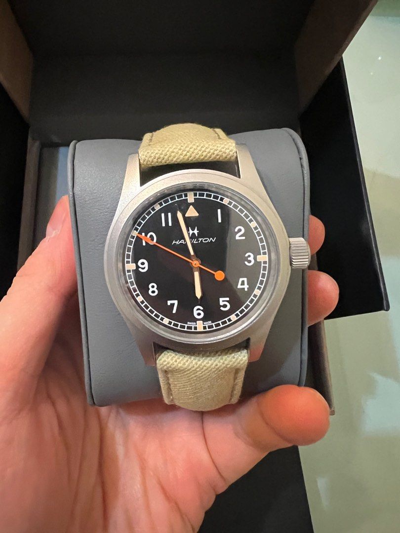 Hamilton x Hodinkee Khaki Field, 名牌, 手錶 Carousell