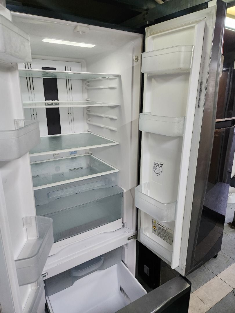 HITACHI Fridge 382L RWB480P2MS, TV & Home Appliances, Kitchen