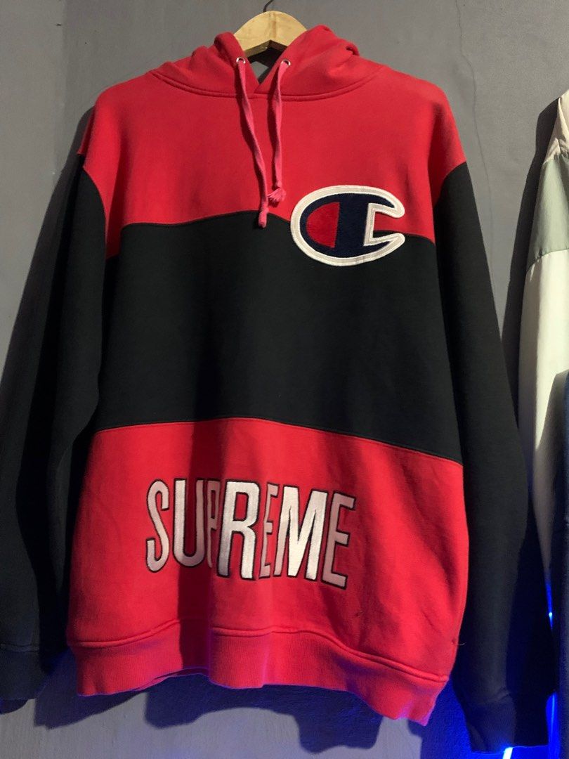 Harga hoodie supreme x champion original store