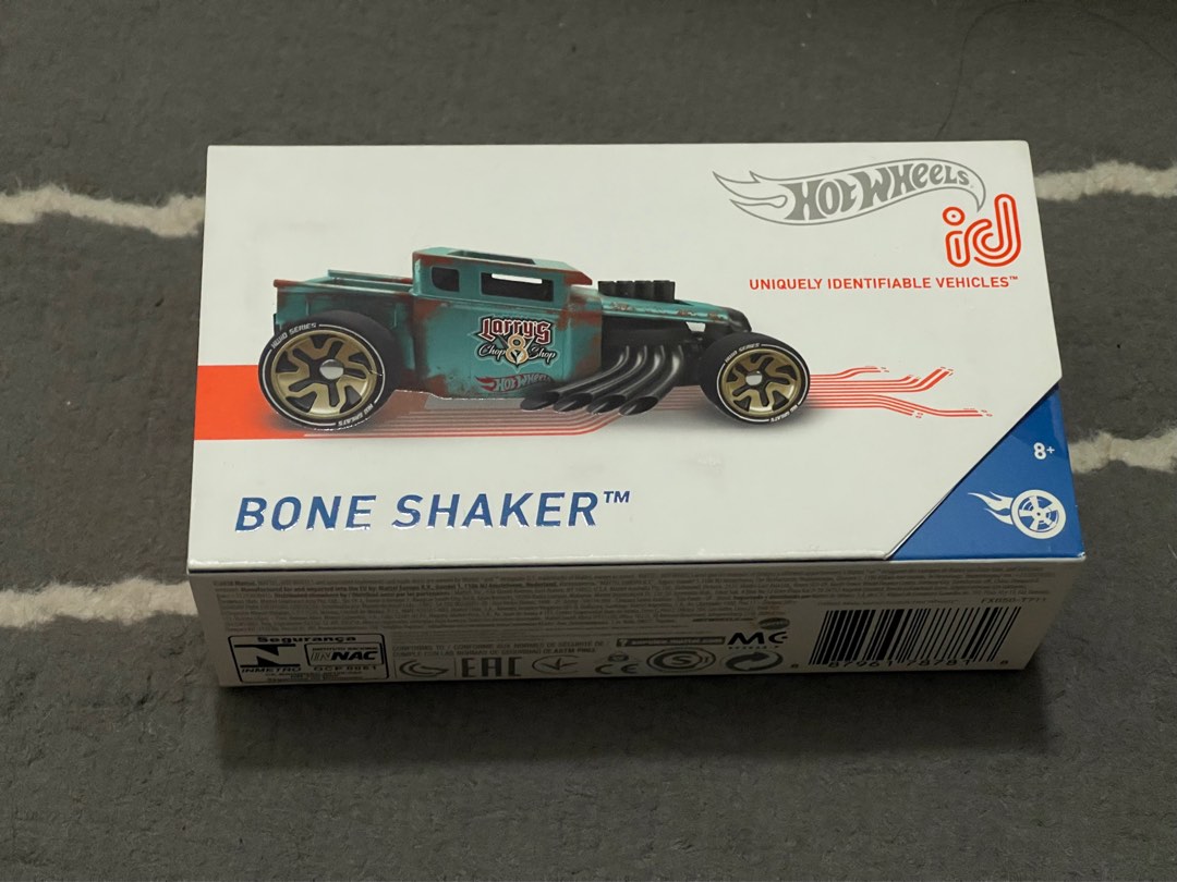Hotwheels ID 1/64 Bone Shaker Série 1 – Bleu, Métal, Neuf