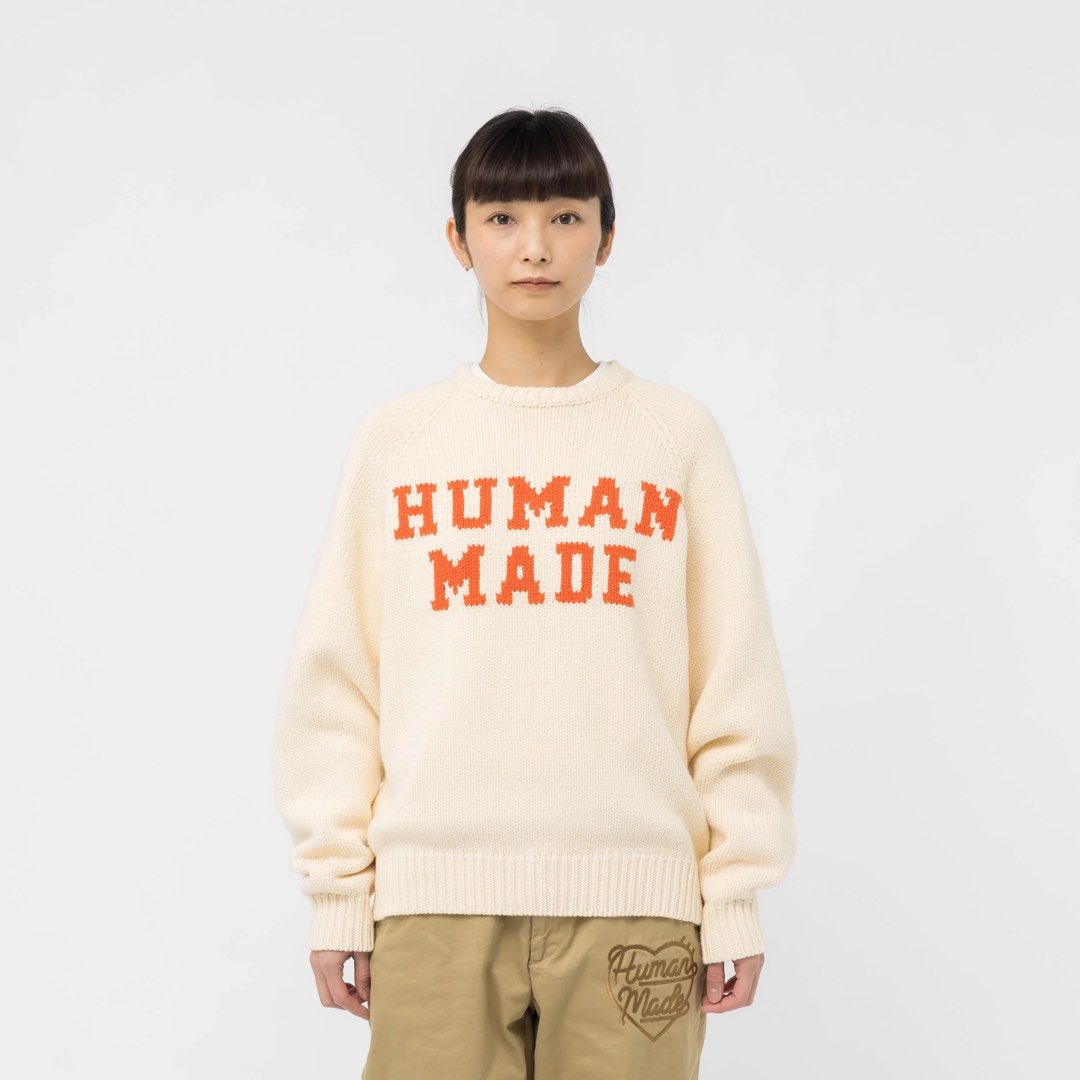 HUMAN MADE BEAR RAGLAN KNIT SWEATER, Men's Fashion, Tops & Sets 