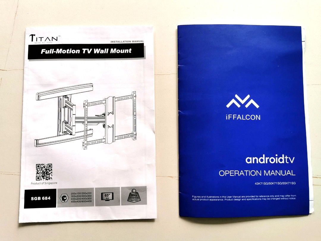 IFFALCON 50" Android 4K Smart TV with wall mount, TV & Home Appliances ...
