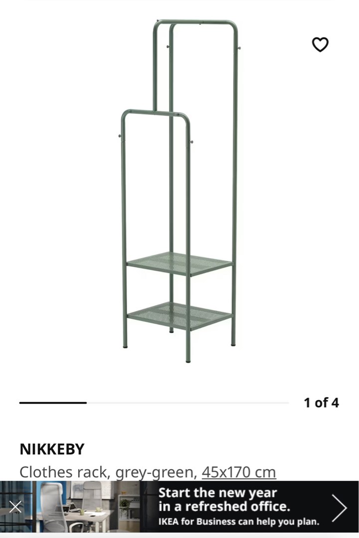 Green Clothing Rack Ikea Clothes Rack Stand, Furniture & Home Living, Furniture, Other Home ...