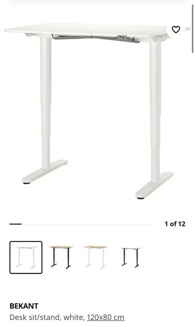 IKEA desk sit stand and Furniture & Home Living, Furniture