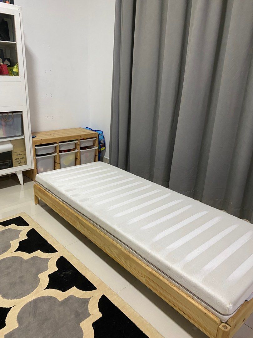 IKEA Stacked Bed Frame with 2 Mattress, Furniture & Home Living