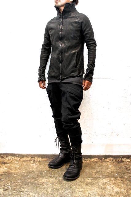 Incarnation - high neck calf leather jacket xs, 男裝, 外套及戶外