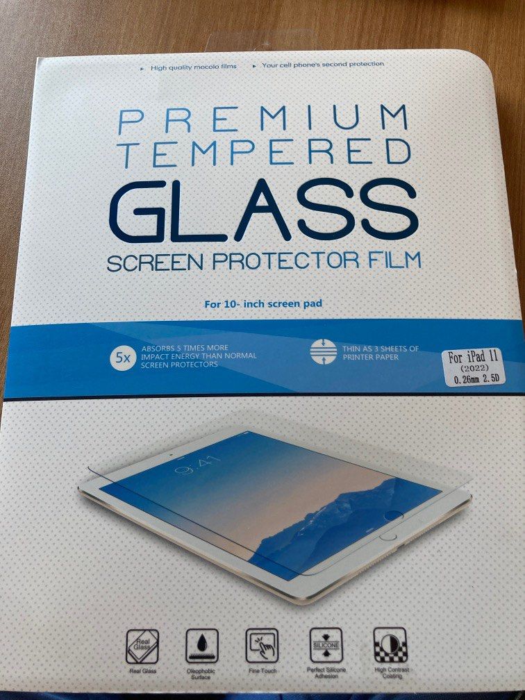 iPad screen protector （分類：其他電子周邊配件及產品）位於 Hong Kong。 由 baymax_xx 提交（商品編號 1206590076，圖片 1）。簡介： 鋼化玻璃mon貼 適合iPad 11 吋機 買錯左所以出售。