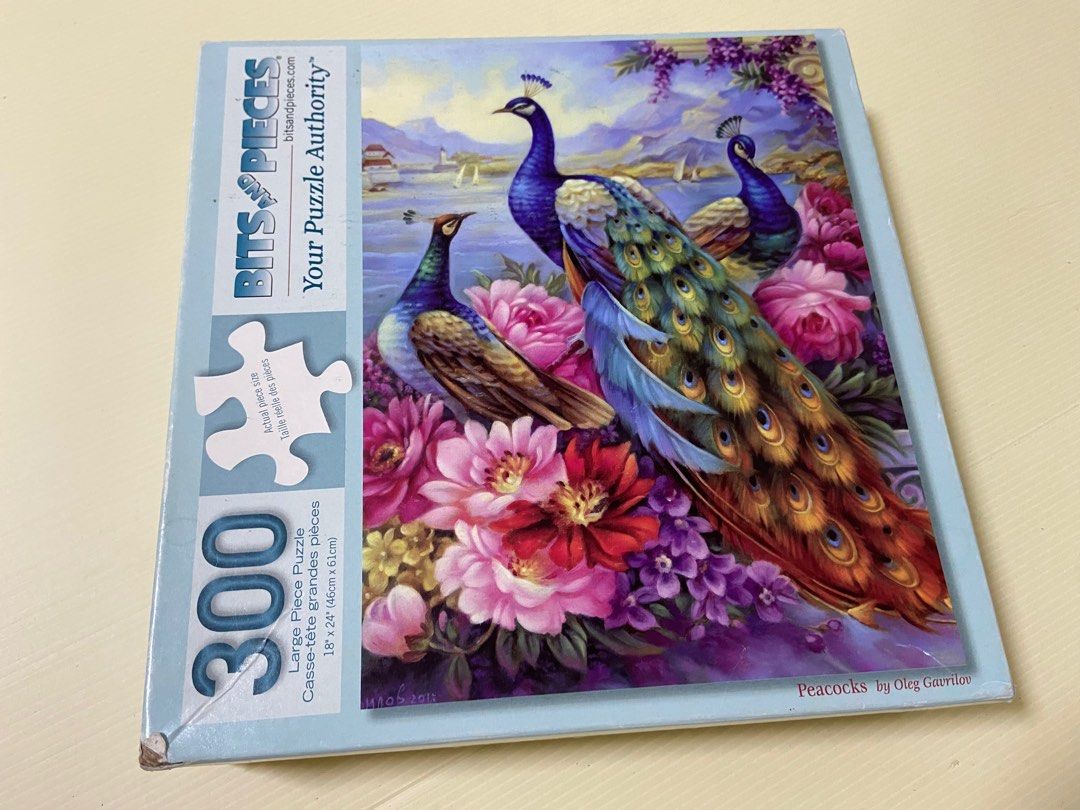 Jigsaw Puzzle 300 big pieces Peacocks, Hobbies & Toys, Toys & Games on