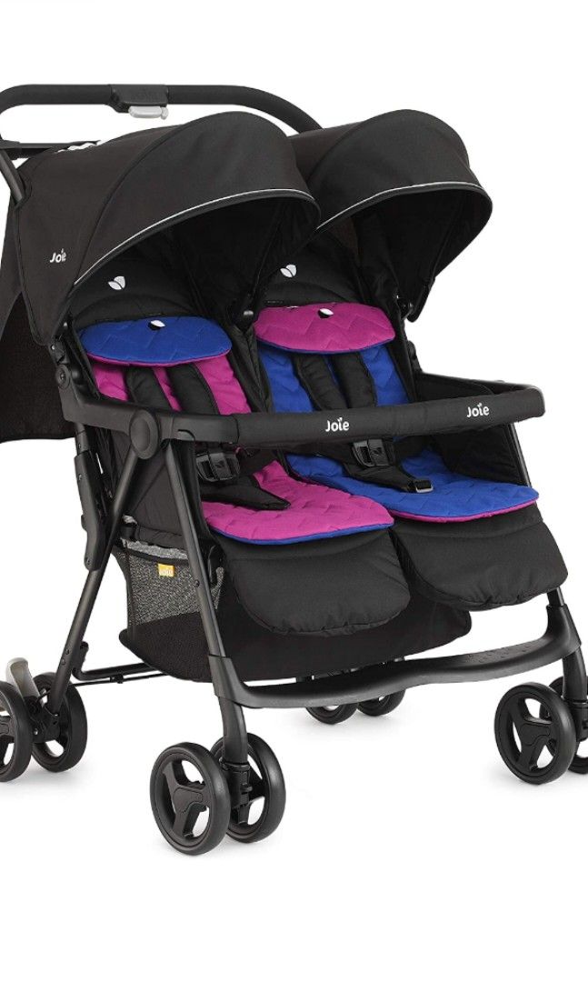 Pink and blue double stroller new arrivals