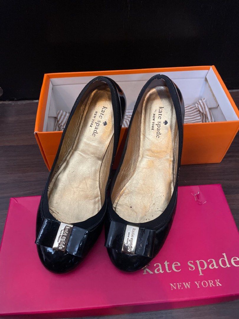 Kate spade black store flats