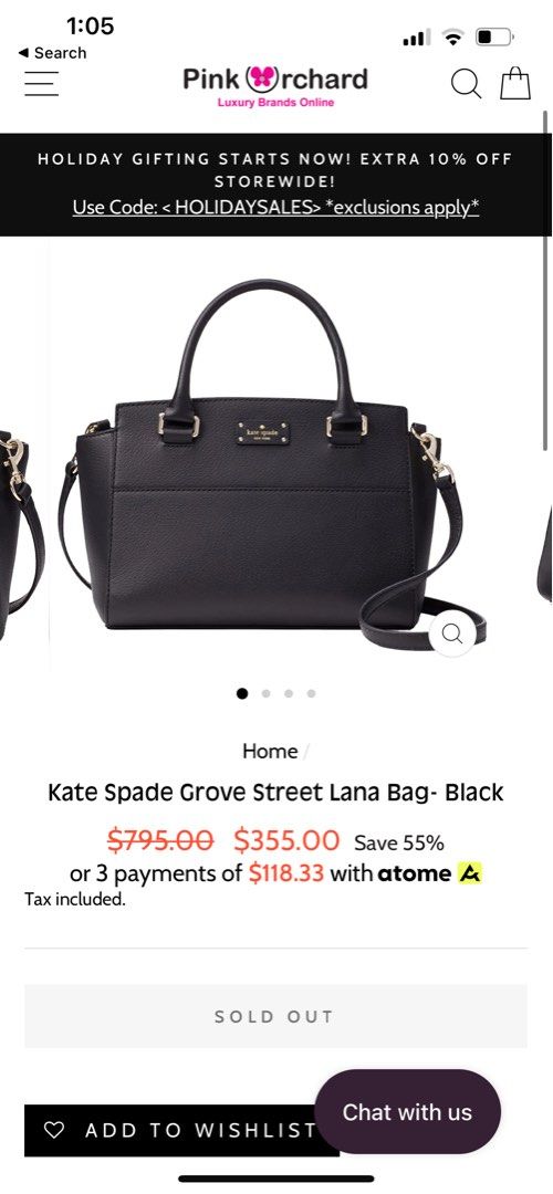 Kate Spade Grove Street Lana Satchel, Women's Fashion, Bags & Wallets,  Shoulder Bags on Carousell