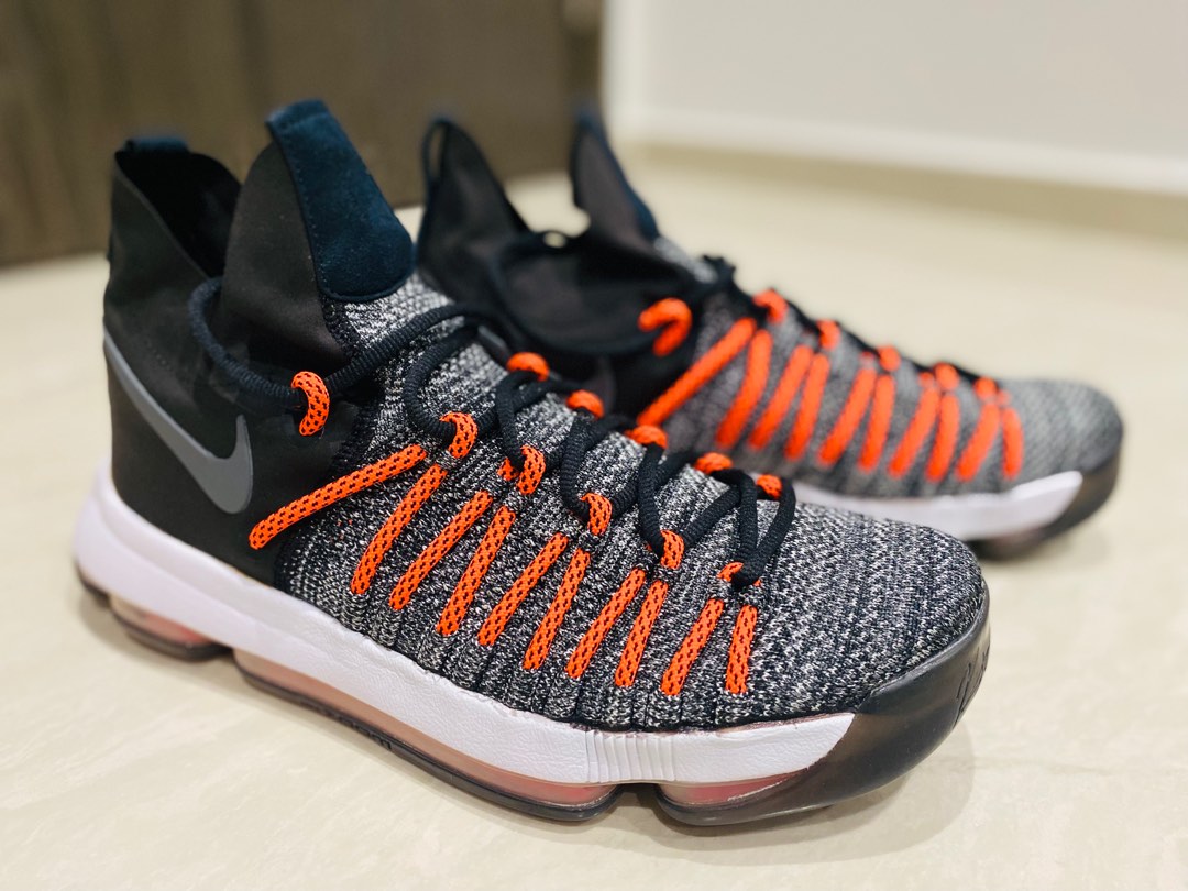 Nike Zoom KD 9 Elite Dark Grey Hyper Orange Men s Fashion