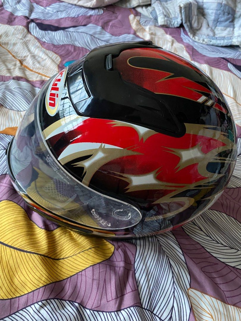 Kylin Helmet (Black & Red decal), Motorcycles, Motorcycle Apparel on