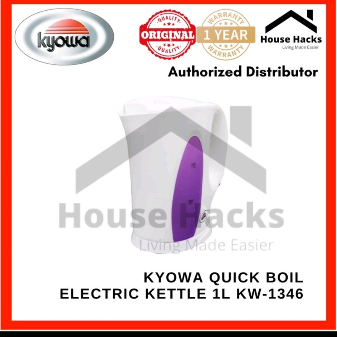 Kyowa Electric Kettle Quick Boil KW1346 1L, TV & Home Appliances