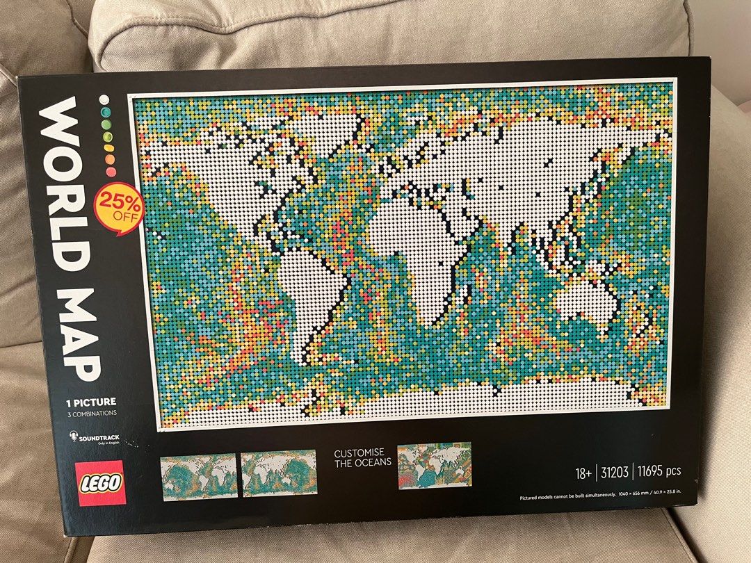 Lego World Map, Hobbies & Toys, Toys & Games on Carousell