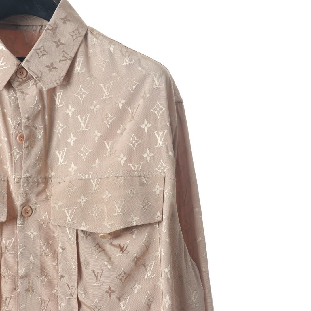 LOUIS VUITTON Monogram Silk Shirt, Luxury, Apparel on Carousell