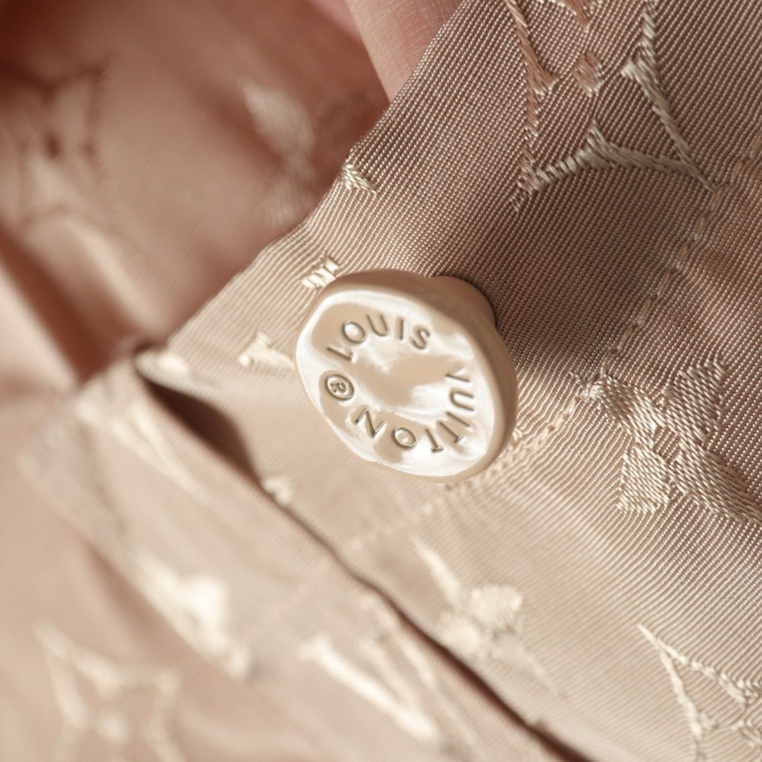 Louis Vuitton Monogram Silk Shirt Rose Gold 22, Luxury, Apparel on Carousell
