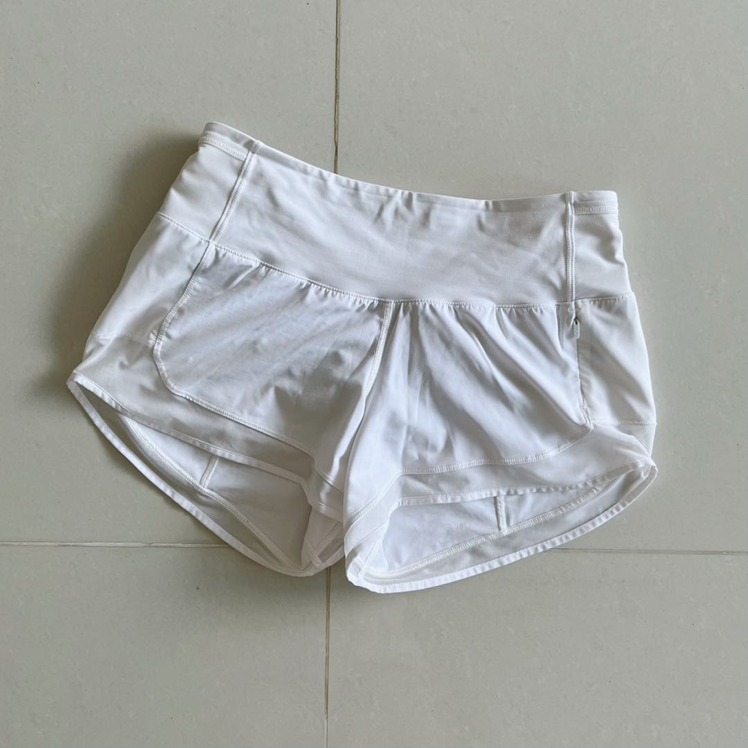 lululemon mind over miles swift ultra white shorts Women s