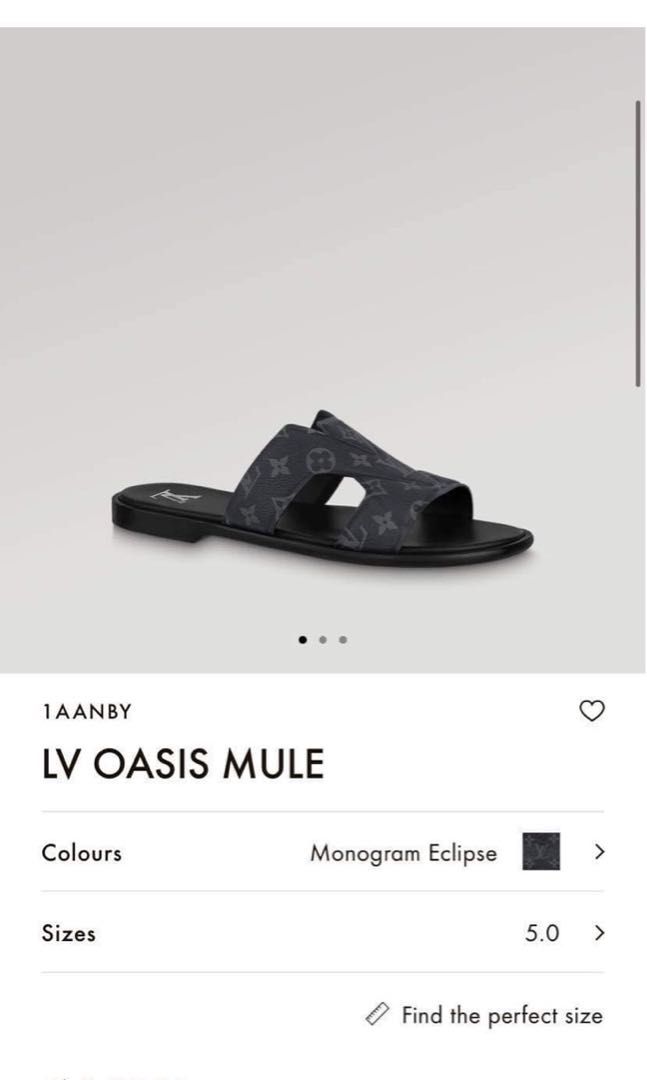 Louis Vuitton LV Oasis Mule, Grey, 6
